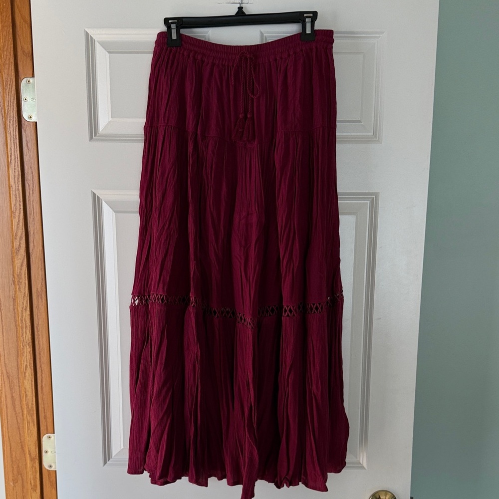 GAP Deep Red Maxi Skirt